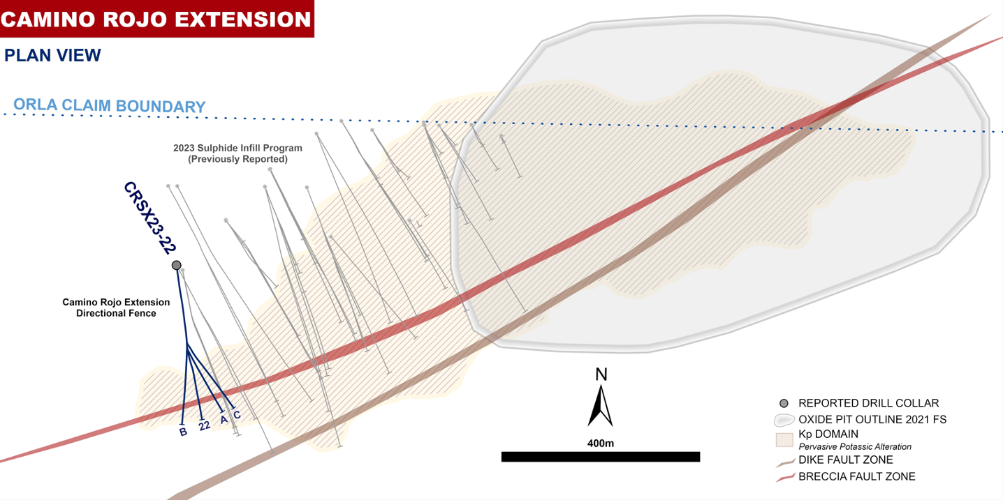 Figure 2:  Plan view showing location of reported drill holes
