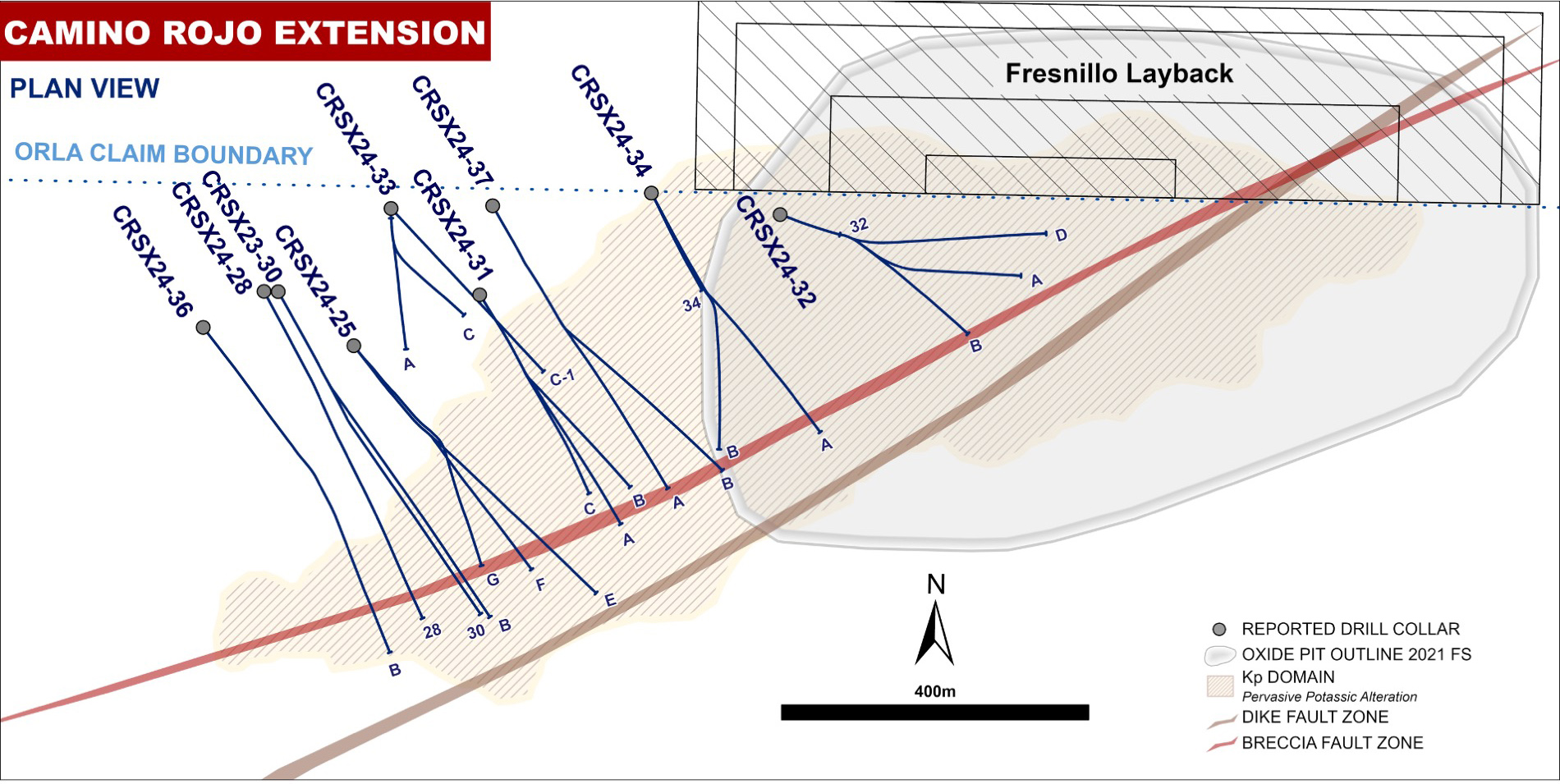 Figure 1: Plan View Showing Location of Reported Drill Holes