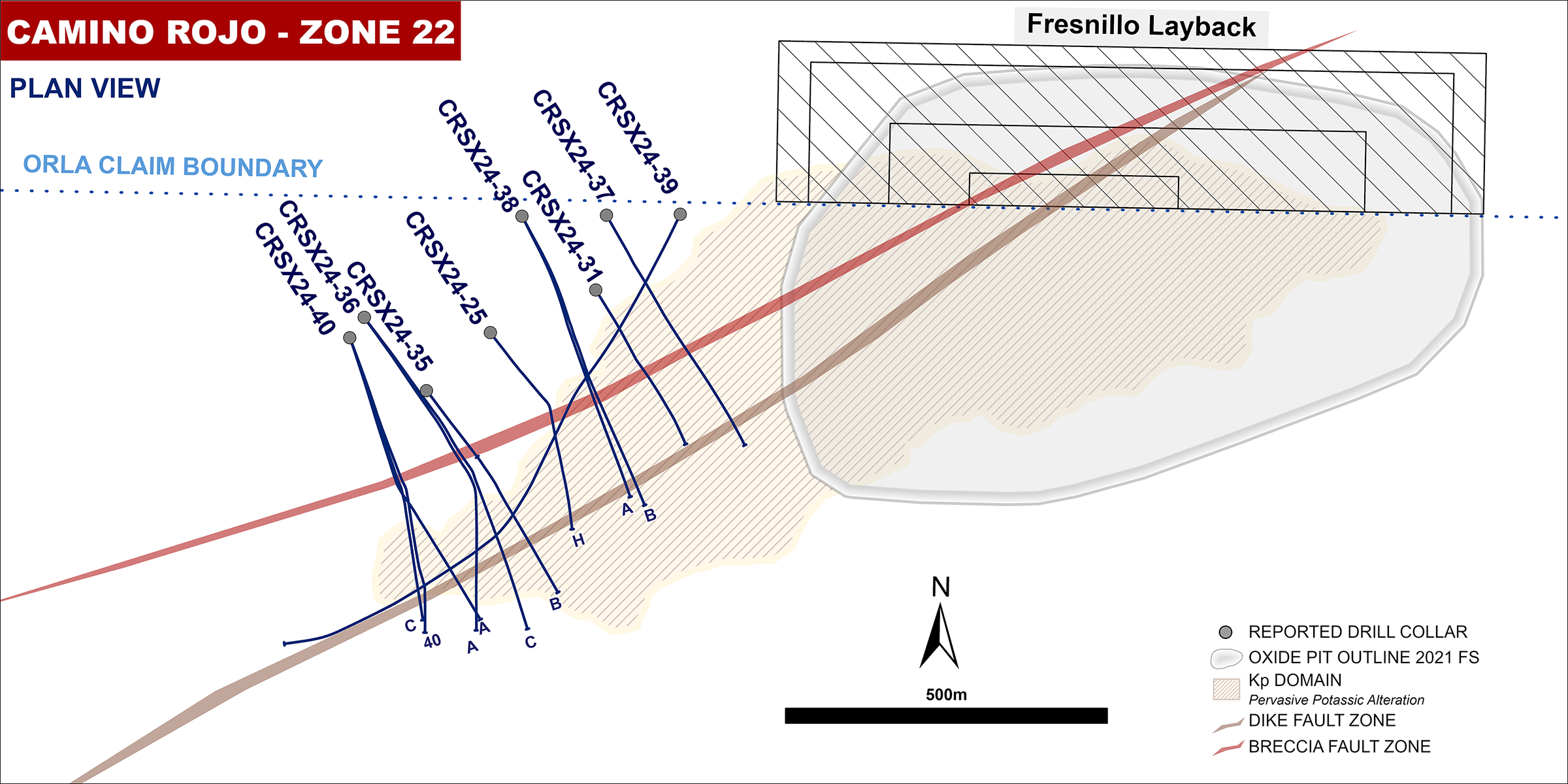 Figure 1: Plan View Showing Location of Reported Drill Holes